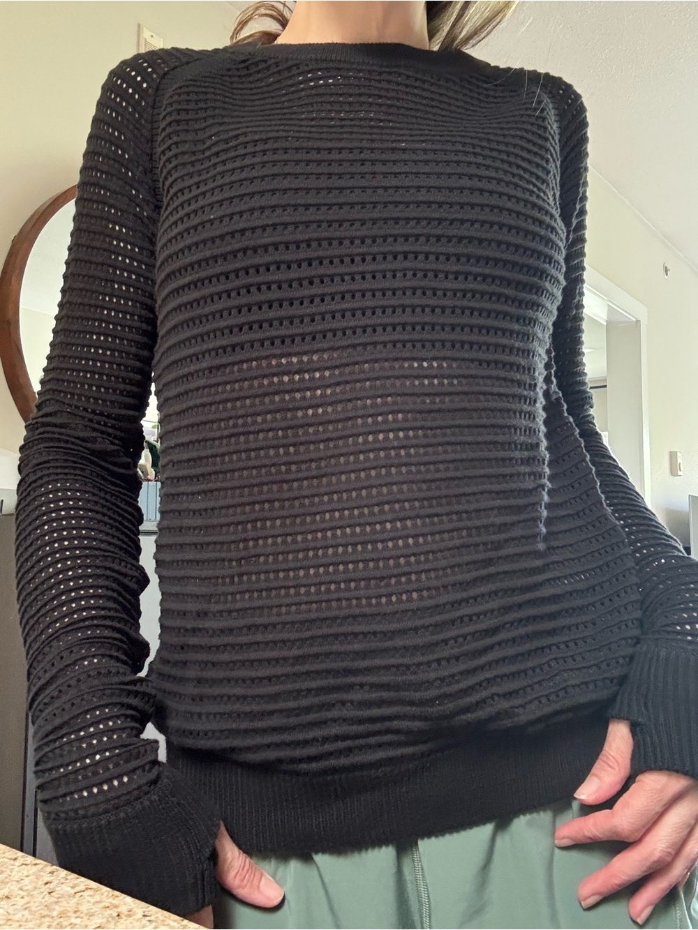 lululemon sweater fishnet